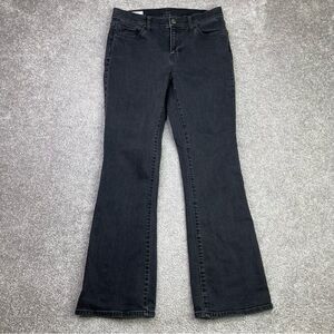 Gap Jeans Women’s 27 Petite Black Baby Boot Mid-Rise Denim Stretch